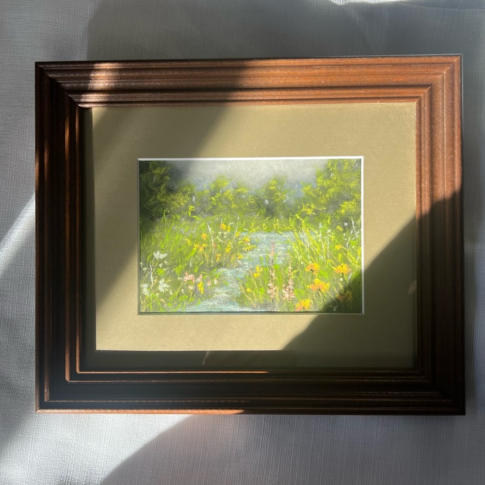 “Here” Framed Nature Landscape Painting